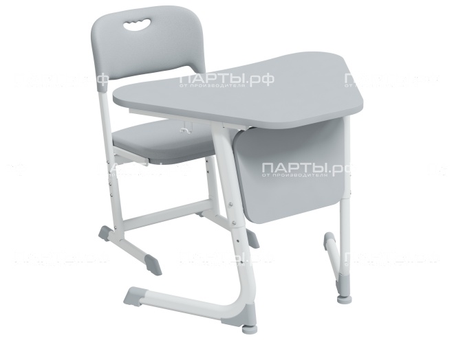 Стол модульный Трапеция 5-7 г/р "Логика" регулируемый СУ.1.57.ЛТ-Б.С (серый, м/к белый) Стол модульный Трапеция 5-7 г/р "Логика" регулируемый СУ.1.57.ЛТ-Б.С (серый, м/к белый)