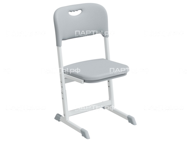 Стул школьный ученический 5-7 г/р "Нова" PL регулируемый СтУ.57.НП-Б.С (серый, м/к белый)