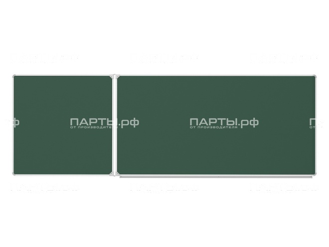 Двухэлементная магнитная доска для мела 300х100 см ДО-25з