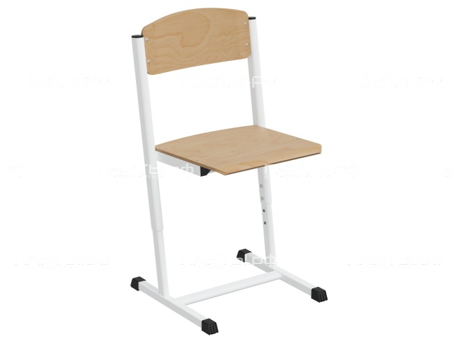 Стул школьный ученический 5-7 г/р "Альтер" регулируемый СтУ.57.А-Б (фанера, м/к белый)
