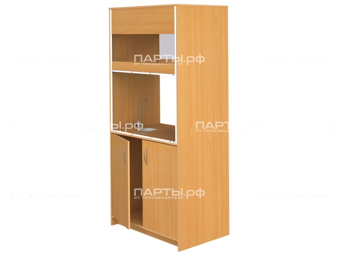 Шкаф вытяжной лабораторный демонстрационный (стекло с 2-х сторон) ШКВ1-Б (Бук Бавария)