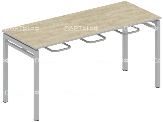Стол обеденный 6-х местный с креплением для табуретов СО.6.15.КТ-Б.Д (дуб "Бардолино", м/к белый)