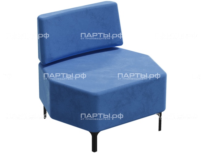 Диван 1-местный "Флекс" 830х700х770 мм ДФ.1-Г (обивка - голубой)