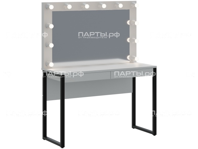Стол гримёрный тип 2 СГ2-Ч.Б (белый, м/к черный) Стол гримёрный тип 2 СГ2-Ч.Б (белый, м/к черный)