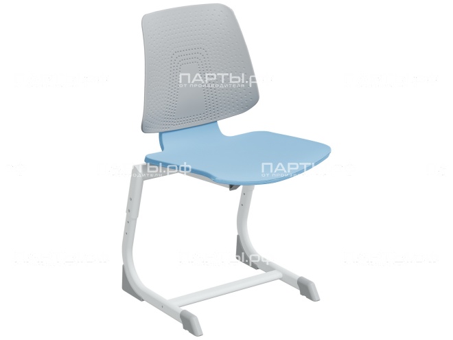 Стул школьный ученический 5-7 г/р "ЭРГО PL" регулируемый СтУ.57.ЭП-Б.СС (серый/синий, м/к белый)