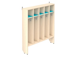 Вешалка для полотенец с полкой 5-секц. "цветная" - ВПД5.1дц