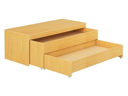 Кровать-тумба 2-ярусная выкатная "бук" - КРДк2.01д