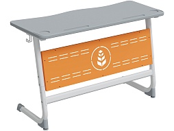 Стол 2-местный 5-7 г/р "Логика" АГРОТЕХ PL, серый / оранжевый - СУ.2.57.ЛПП-Б.СО
