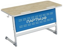 Стол 2-местный 3-5 г/р с наклоном "Логика" c перфорированным экраном - СУ.2.35.ЛУП-Б.ДС