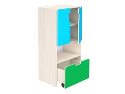 Стеллаж для игрушек 4-ярусный с нишей "цветной" - ГКД4.02дц