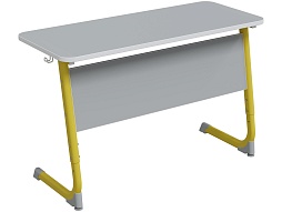 Стол 2-местный 5-7 г/р "Альтер" АГРОТЕХ, желтый / серый - СУ.2.57.АА-Ж.С