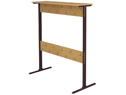 Вешалка напольная двухсторонняя на 20 мест - ВШЛп2.20-КЧ.Б