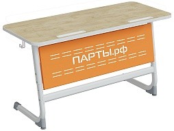 Стол 2-местный 3-5 г/р с наклоном "Логика" c перфорированным экраном - СУ.2.35.ЛУП-Б.ДО