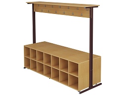 Вешалка напольная двухсторонняя на 28 мест - ВШЛт2.28-КЧ.Б