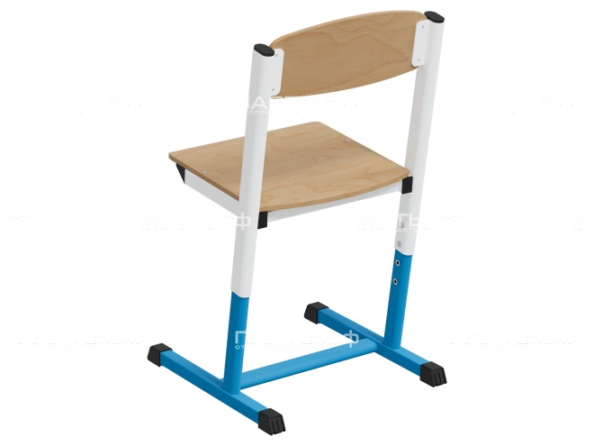 Стул школьный ученический 3-5 г/р "Альтер" регулируемый СтУ.35.А-БС (фанера, м/к белый/синий)