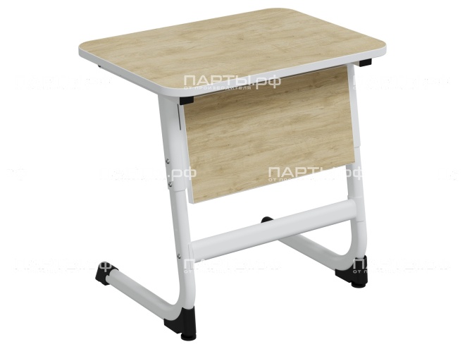Стол 1-местный школьный 3-5 г/р "Логика" регулируемый СУ.1.35.Л-Б.Д (дуб "Бардолино", м/к белый)