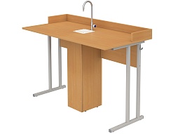 Стол для химии с мойкой нерегулируемый 6 г/р - СТХб1.6