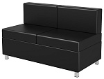 Диван 2-местный модульный, черный
