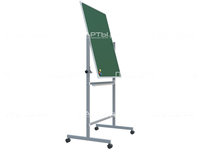 Двухсторонняя поворотная передвижная магнитная доска меловая 75х100 см ДЗ П.21 Двухсторонняя поворотная передвижная магнитная доска меловая 75х100 см ДЗ П.21