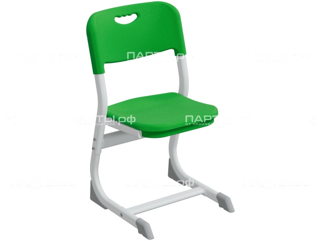 Стул школьный ученический 3-5 г/р "Логика" PL регулируемый СтУ.35.ЛП-Б.З (зеленый, м/к белый)