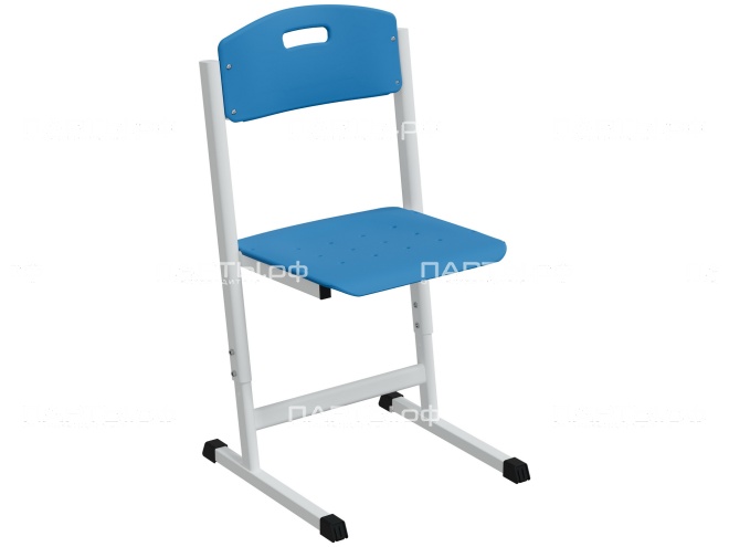Стул школьный ученический 5-7 г/р "Альтер" PL регулируемый СтУ.57.АП-Б.Г (голубой, м/к белый)