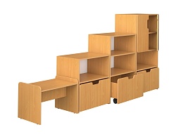 Стенка для группы детского сада 2 "бук" - СГД1.02б