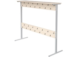 Вешалка напольная двухсторонняя на 28 мест - ВШЛп2.28-С.Д