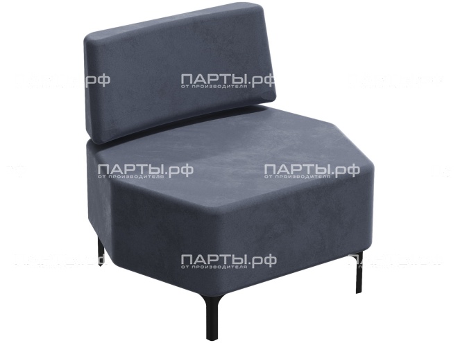 Диван 1-местный "Флекс" 830х700х770 мм ДФ.1-С (обивка - серый) Диван 1-местный "Флекс" 830х700х770 мм ДФ.1-С (обивка - серый)