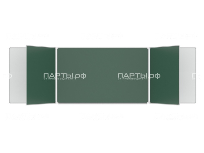 Пятиэлементная магнитная доска комбинированная 400x120 см ДО-59к