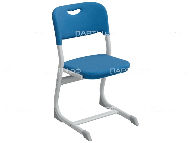 Стул школьный ученический 5-7 г/р "Логика" PL регулируемый СтУ.57.ЛП-Б.Г (голубой, м/к белый)