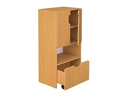 Стеллаж для игрушек 4-ярусный с нишей "бук" - ГКД4.02б