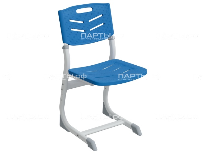 Стул школьный ученический 3-5 г/р "Логика" PL регулируемый СтУ.35.ЛП-Б.Г (голубой, м/к белый)