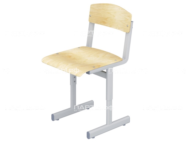 Стул школьный ученический 3-5 г/р регулируемый СТУро1.35 (фанера, м/к серый, плоскоовальная труба) Стул школьный ученический 3-5 г/р регулируемый СТУро1.35 (фанера, м/к серый, плоскоовальная труба)