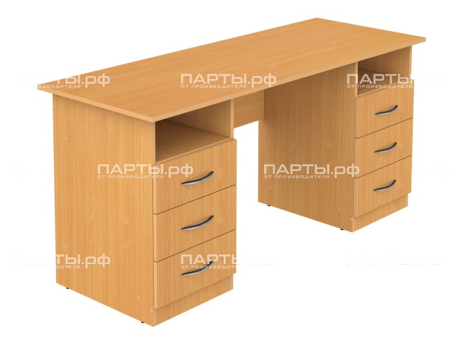 Стол для учителя письменный 2-тумбовый 1600 мм (мод.3) СТПт2.16.03 Стол для учителя письменный 2-тумбовый 1600 мм (мод.3) СТПт2.16.03