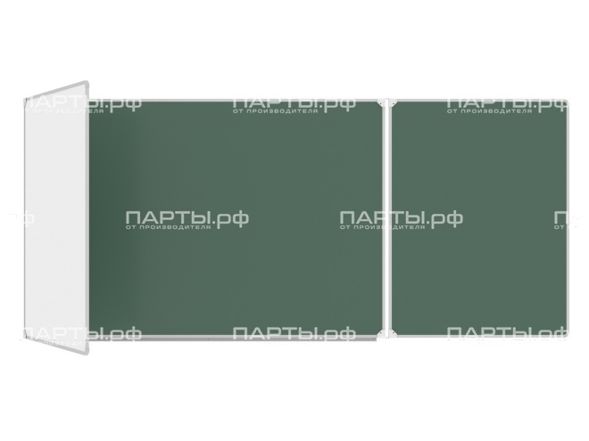 Трёхэлементная магнитная доска комбинированная 360x120 см ДО-38к Трёхэлементная магнитная доска комбинированная 360x120 см ДО-38к