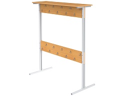 Вешалка напольная двухсторонняя на 20 мест - ВШЛп2.20-С.Б