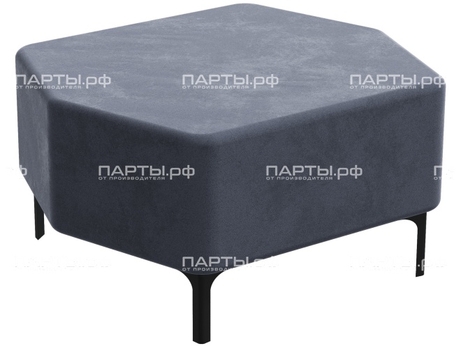 Пуф 1-местный "Флекс" 830х700х430 мм ПФ.1-С (обивка - серый)