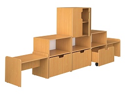 Стенка для группы детского сада 1 "бук" - СГД1.01б