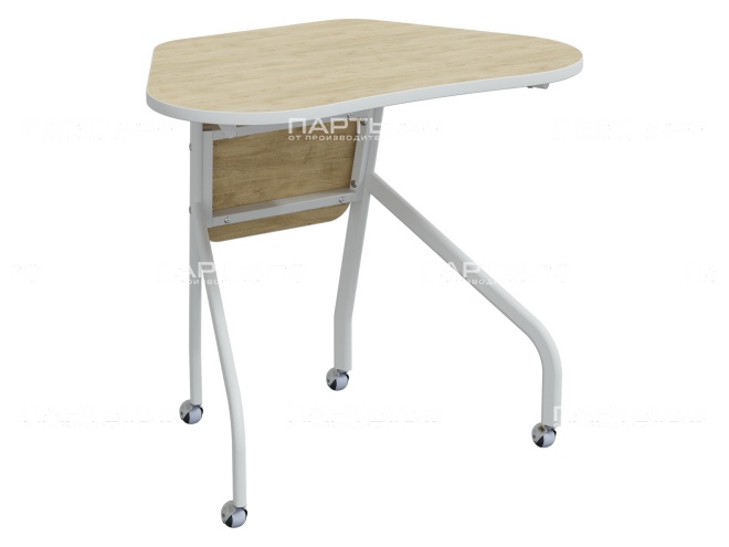 Стол модульный Трапеция 6 г/р "Нова" СМ.1.66.НТ-Б.Д (дуб "Бардолино", м/к белый)