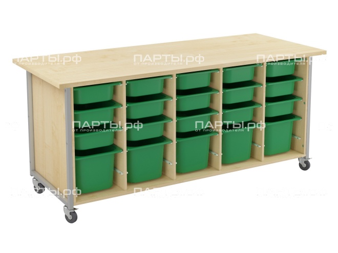 Стол для проведения демонстраций с системой хранения оборудования 171 (клен) Стол для проведения демонстраций с системой хранения оборудования 171 (клен)