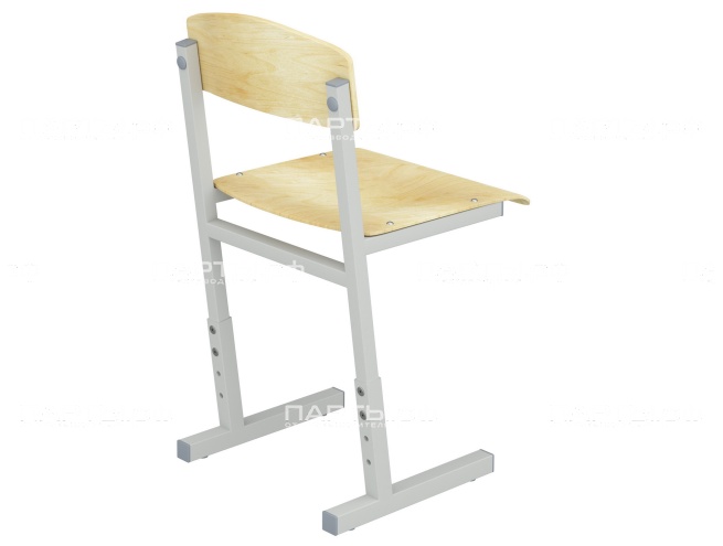 Стул школьный 4-6 г/р регулируемый СТУрв1.46 (фанера, м/к серый, квадратная труба)