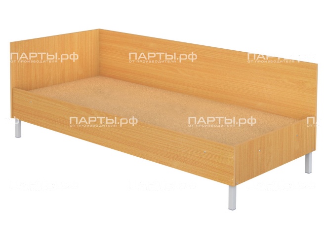 Кровать односпальная на металлическом каркасе с высокой спинкой спальное место 80 см КРВм1.80.03