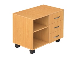 Тумба с полкой и 3-мя ящиками - ТМБк3