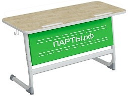 Стол 2-местный 3-5 г/р с наклоном "Логика" c перфорированным экраном - СУ.2.35.ЛУП-Б.ДЗ