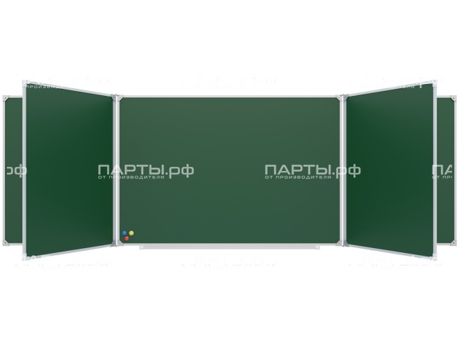 Пятиэлементная магнитная доска для мела 300х100 см эмаль ДЗ 5.52