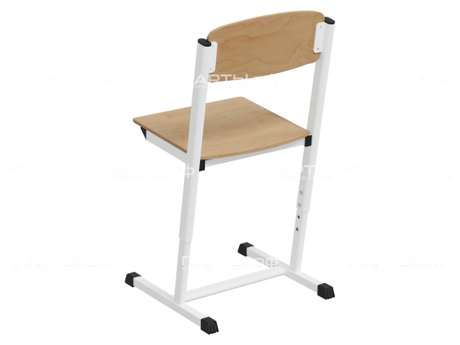 Стул школьный ученический 5-7 г/р "Альтер" регулируемый СтУ.57.А-Б (фанера, м/к белый)