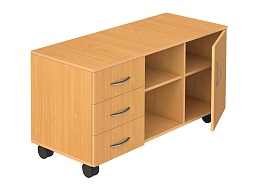 Тумба с 3-мя ящиками и дверью - ТМБк4