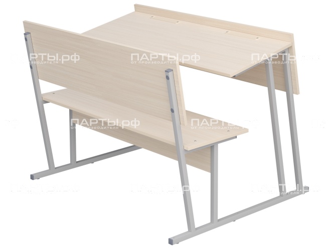Парта-моноблок для аудиторий 2-местная со скамьей 6 г/р ПМА2-С.Д (дуб "Молочный", м/к серый, квадратная труба) Парта-моноблок для аудиторий 2-местная со скамьей 6 г/р ПМА2-С.Д (дуб "Молочный", м/к серый, квадратная труба)