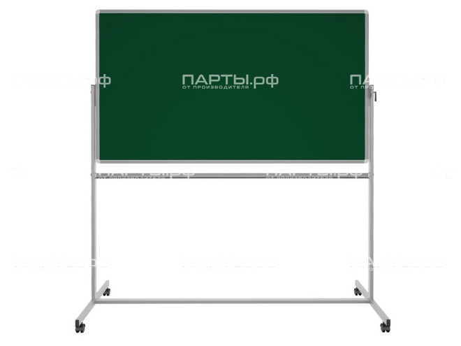 Двухсторонняя поворотная передвижная магнитная доска меловая 170х100 см ПО-24Ез Двухсторонняя поворотная передвижная магнитная доска меловая 170х100 см ПО-24Ез
