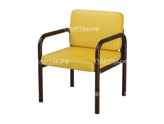 Диван-кресло 600х610х430/775 мм 880.1-Ж (обивка - винилискожа желтый, м/к черный, круглая труба) Диван-кресло 600х610х430/775 мм 880.1-Ж (обивка - винилискожа желтый, м/к черный, круглая труба)